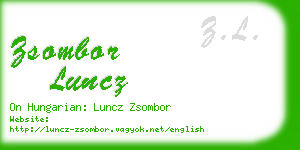 zsombor luncz business card